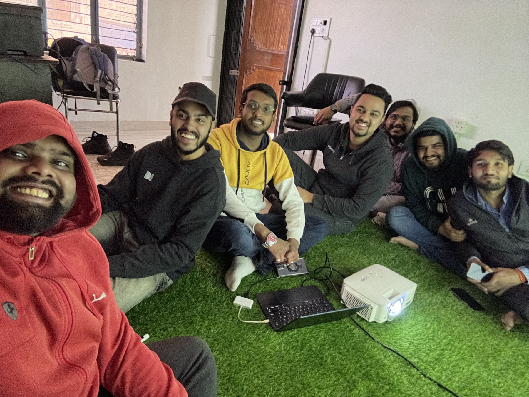 Early DigiStay roadmap review in the first scrappy office.